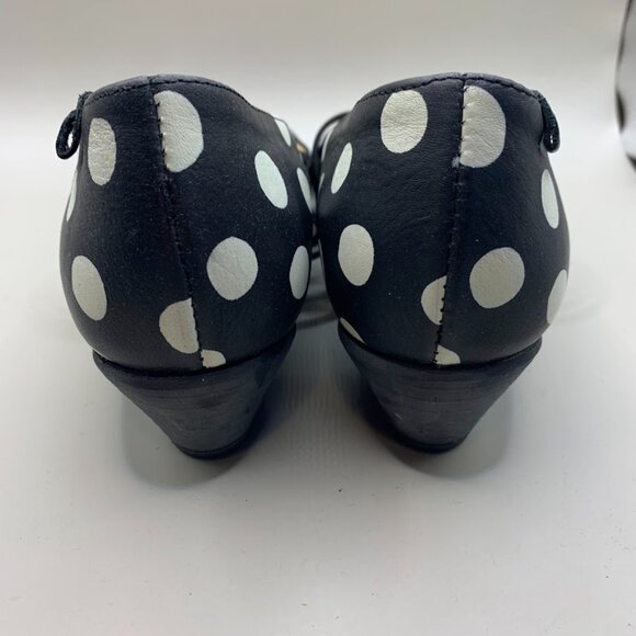Gudrun Sjoden Black with white polka dot shoes size 38 - Picture 4 of 9